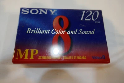 Sony 8mm MP 120 Standard Blank Video Cassette Tape P6-120MP 120 Min - 1 Pack - Image 1 of 2