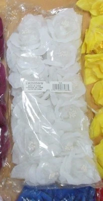 Nuevo Lote de 1 docena de Rosa Mediana 2 1/2" a través de Danza Nupcial Artesanía Uso en un alambre Foto 1 de 4