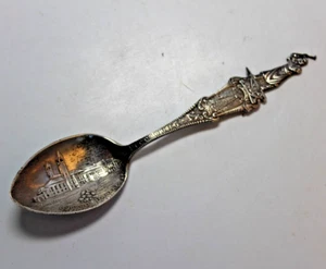 Vintage Carnegie Bibliothek Pittsburg PA Figur Schmied Sterling 925 Löffel Birken - Bild 1 von 12