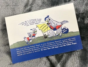 Reproducción Años 60 Estilo De Colección Teléfono Pago BANDERA SUPERIOR Inserto #1 (pollos) - Imagen 1 de 4