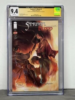 SAMURAI'S BLOOD #1 CGCxJSA 9.4 (June 2011, IMAGE) NAM KIM & OWEN WISEMAN SIGNED - Image 1 of 4