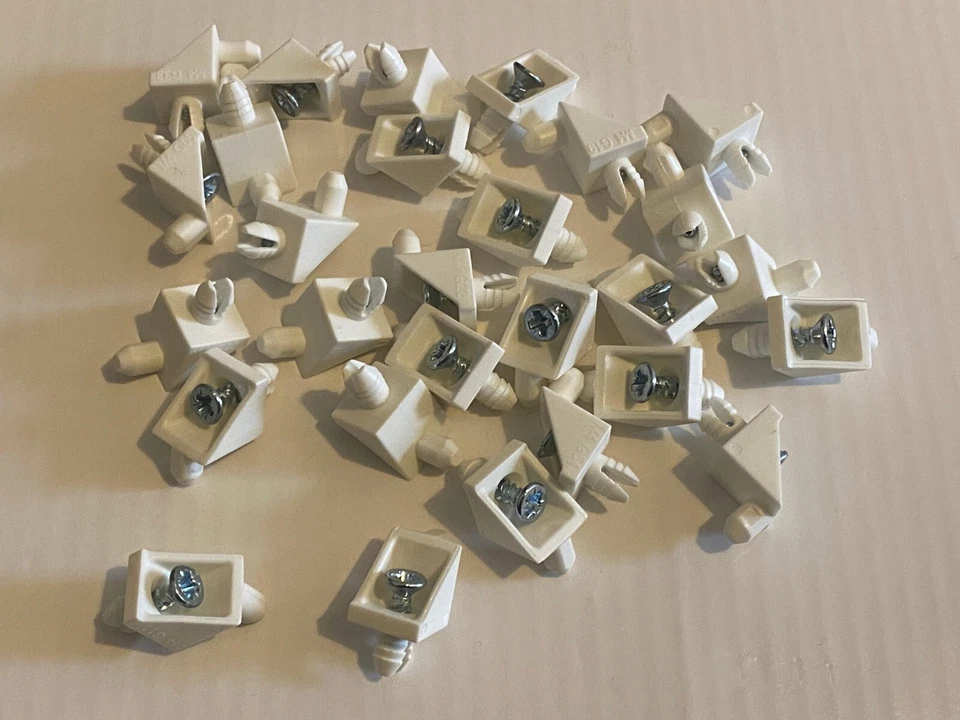 101558 X 25 IKEA KOMPLEMENT PAX Wardrobe Shelf Support/Plug/Pins/Brackets -WHITE - Image 1 of 1