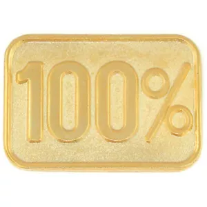 PinMart's 100 % Gold Corporate Mitarbeiter Student Anerkennung Service Anstecknadel - Bild 1 von 2