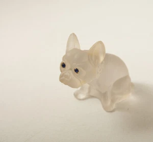 Glass Bull Terrier Dog (B3C) Blue Rhinestone Eyes (JSF6) Boxer Westmoreland - Picture 1 of 10