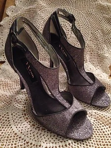 Womens  Dress Sandal wedge 3" + Heel by Nina  Nickel Baby/Lavender7.5/Lt Purple - Picture 1 of 12