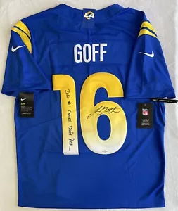 Jared Thomas Goff Dallas Los Angeles Rams Signed Autographed Nike Jersey FSG COA - Picture 1 of 17