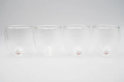 Bodum Pavina Handblown Double Wall Glass 9 Oz Flat Tumbler Set of 4 - Image 1 of 4