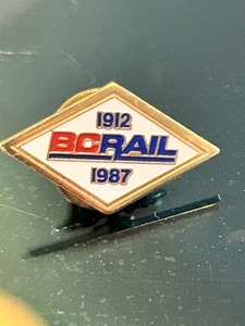 BC Rail 1912 1987 Railway Metal Pin Pinback -Very Good - Bild 1 von 2