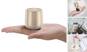 Petit Enceinte Bluetooth, Mini Enceinte Sans Fil Portable Étanche, Or - Photo 1 sur 8