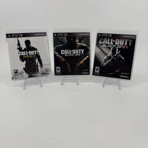 Call of Duty Black Ops 1 2 And COD MW3 PS3 Lot. Tested FREE FAST SHIPPING - Picture 1 of 5
