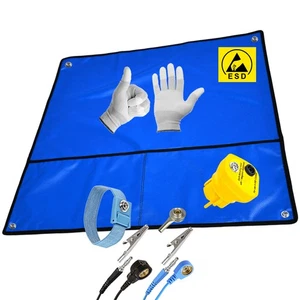 Minadax 60x60cm antystatyczna mata ESD mankiet + wtyczka + kabel + rękawiczki - Zdjęcie 1 z 13
