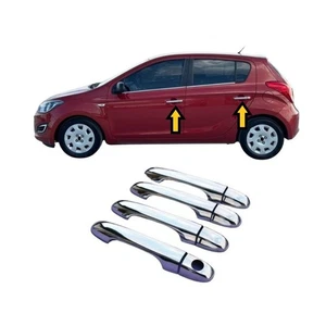 Door Handle Chrome Cover Frame Trim For i20 2008-2014 4 PCS Stainless Steel - Picture 1 of 2