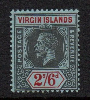 BRITISH VIRGIN ISLANDS GV SG76, 2s 6d black & red/blue, MNH. Cat £50. - Изображение 1 из 2
