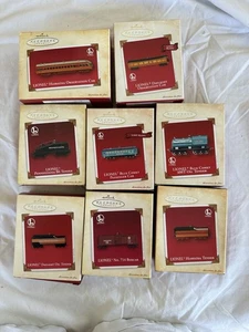 Set of 8 Hallmark Keepsake Train Ornaments 2002-2005 collector series - Picture 1 of 9