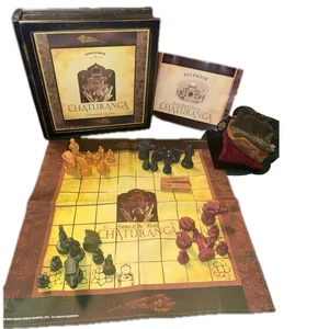 Chaturanga Classic Game From India Wooden Box Front Porch Classic Complete Set - Picture 1 of 2