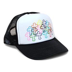 CRUCES MULTICOLORES Diseños BLANCO Y NEGRO Espuma Camionero Snapback Sombrero OTTO NUEVO - Imagen 1 de 12