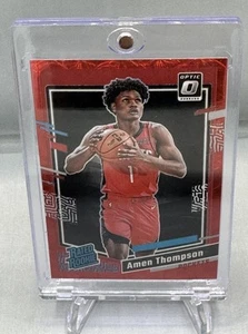 ❤️2023-24 Donruss Optic #229 Amen Thompson Red Scope Prizm Rated Rookie RC - Picture 1 of 2