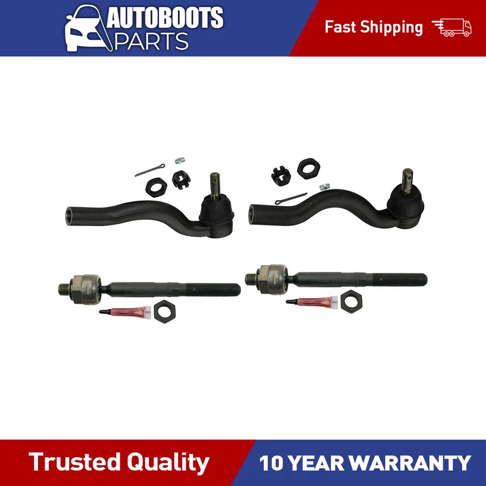 4X Outer Inner Tie Rod End For Jeep Grand Cherokee 2011 2012 2013 2014 2015 - Image 1 of 1