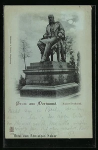 Mondschein-AK Dortmund, Kaiser-Denkmal 1902  - Picture 1 of 2