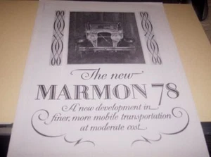 1928 MARMON 78 Sales Brochure - Picture 1 of 3
