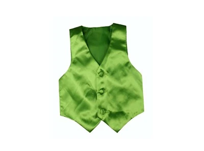 Hermosala Baby Toddler Boy 23 Colors Satin Vest Only Costume Dance Wedding S-7 - Image 1 of 2