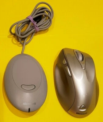 Full Size Microsoft Wireless HD Laser Mouse 6000 PC Mac USB Ergonomic Silver EUC - Image 1 of 4