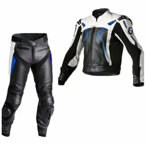BMW Racing Motociclista Traje Hombre Motocicleta/Motocicleta Chaqueta Cuero Pantalones - Imagen 1 de 3
