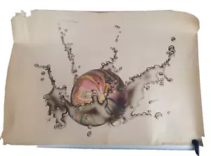 Michael English Poster Original Ball Strikes Water Strikes Water Series 1972 - Picture 1 of 8