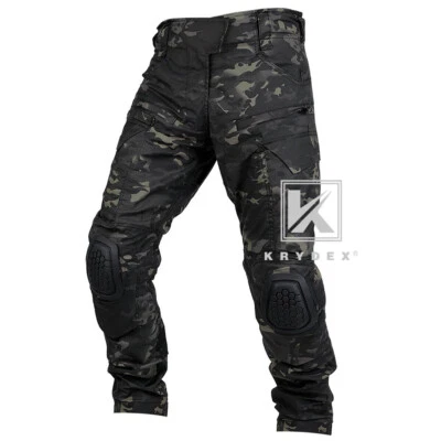KRYDEX Gun4 Combat Trouser Tactical Pants w/ Knee Pads Army Clothing Black MC - Image 1 of 4