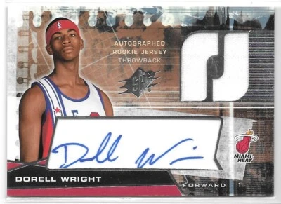 CAMISETA DE NOVATO DORELL WRIGHT AUTO 2004-05 SPX RETROCESO 123 MIAMI HEAT WARRIORS Foto 1 de 2