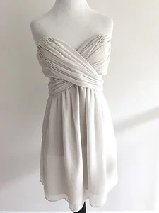 BCBGGeneration Womens Size 4 Gray Strapless Sheath Dress Empire Waist Loose - Picture 1 of 9