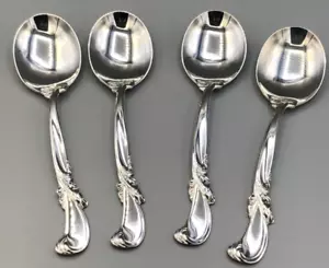 Waltz of Spring by Wallace Sterling Silver set of 4 Cream Soup Spoons 6" - Picture 1 of 4