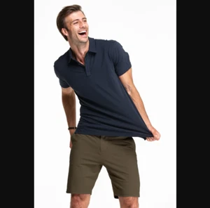 Swet Tailor NEW NWT Mens 29 Army Green Everyday Chino Shorts Golf Athletic Comfy - Picture 1 of 6