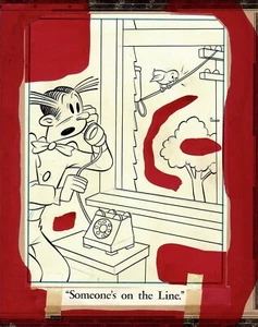 CHIC YOUNG (attributed) - Dagwood comic book back cover "Someone is on the line" - Picture 1 of 1