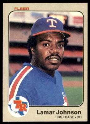 1983 Fleer - #571 Lamar Johnson Texas Rangers Baseball Card - Image 1 of 2
