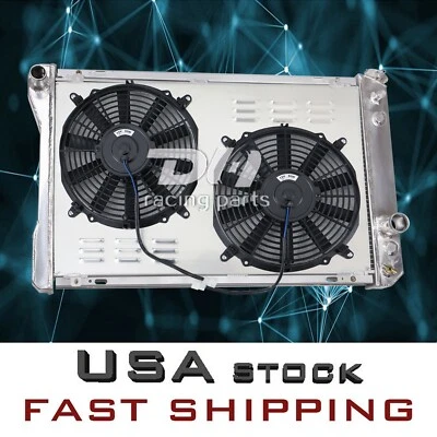 Radiador de aluminio DPI951 3 filas + cubierta + ventilador para Chevrolet Camaro RS Z28 1982-1992 Foto 1 de 4