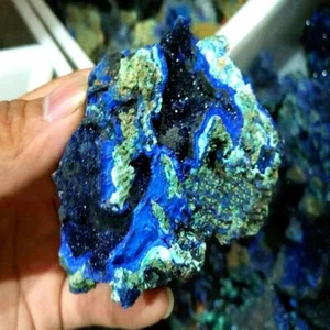 Malachite Reiki Natural Azurite Healing Specimen Stone Raw Crystal Geode Mineral - Picture 1 of 13