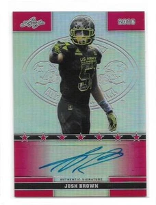 Josh Brown 2016 Leaf auto, rifrattore rosso #d 4/5!!RARO!!    - Foto 1 di 1