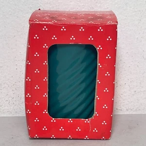 Vintage Earthenware Forest Dark Teal Ceramic Tooth Tumbler Made in Taiwan - Picture 1 of 11