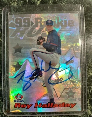 Roy Halladay Autographed Topps All Matrix 99 Rookie Rush Baseball Card Blue Jays - Image 1 of 2
