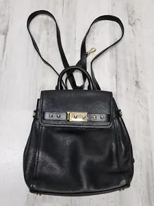 Michael Kors Addison  Backpack Black & Gold Studded Leather Small Purse  - Picture 1 of 10