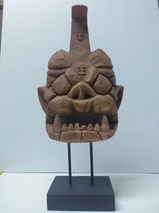Maschera demoniaca Pazuzu dell'artista ""Ting Hua Liu"", 12""x8"", da collezione - Foto 1 di 2