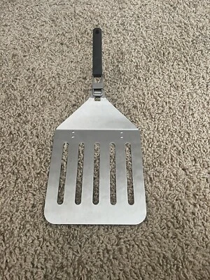 GIANT STAINLESS STEEL BBQ FLIPPER TURNER OFFSET SPATULA WITH FOLDING HANDLE NEW - Image 1 of 2