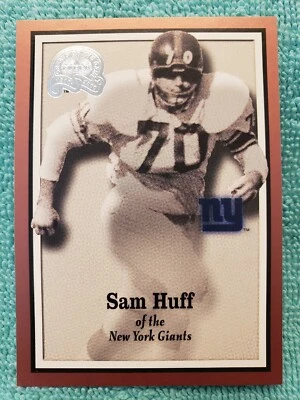 2000 FLEER GREATS OF THE GAME SAM HUFF #77 NEW YORK GIANTS GOTG  - Image 1 of 4