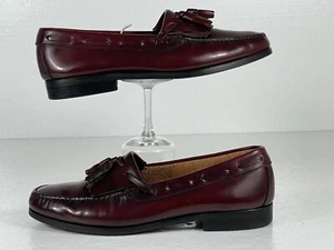 Town & Craft Halbschuhe Herren 9 D Burgund Ochsenblut Leder Quaste Kiltie Halbschuh - Bild 1 von 24