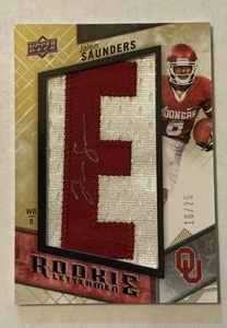 2014 Upper Deck - Rookie Lettermen Jalen Saunders “E” #RL-JS/25 (AU, RC) - Imagen 1 de 2