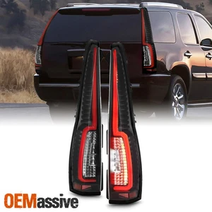 For 2007-2014 Chevy Suburban Tahoe GMC Yukon XL 1500 2500 LED Black Tail Lights - Picture 1 of 10