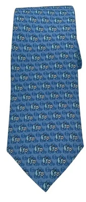 Corbata Vineyard Vines Blue Earth&Stars talla 57"x3,5 100 % seda hecha a mano EE. UU. (TB21) Foto 1 de 4