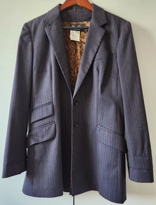 Traje Vintage Dolce & Gabbana Tiza Rayas Leopardo 2 Piezas Talla 32/46 Foto 1 de 4