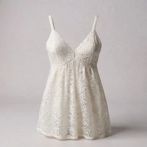 TORRID CURVE 0 XXL 0X cremeweiß Spitze Nachthemd Negligee Slip R $ 65 - Bild 1 von 9